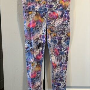 Athleta Purple Multicolor Floral Leggings